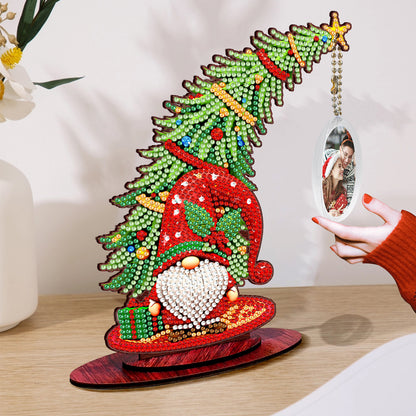 Photo Christmas Tree 5D DIY Diamond Art Tabletop Wood Decorations Ornament Kits