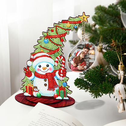Photo Christmas Tree 5D DIY Diamond Art Tabletop Wood Decorations Ornament Kits