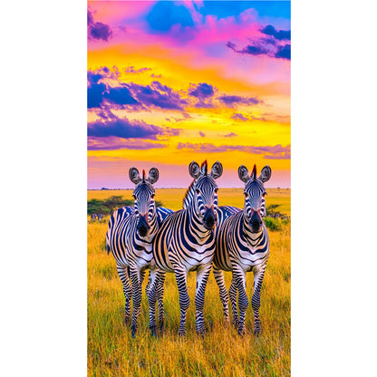 Zebra - Full Round Drill Diamond Painting 40*70CM