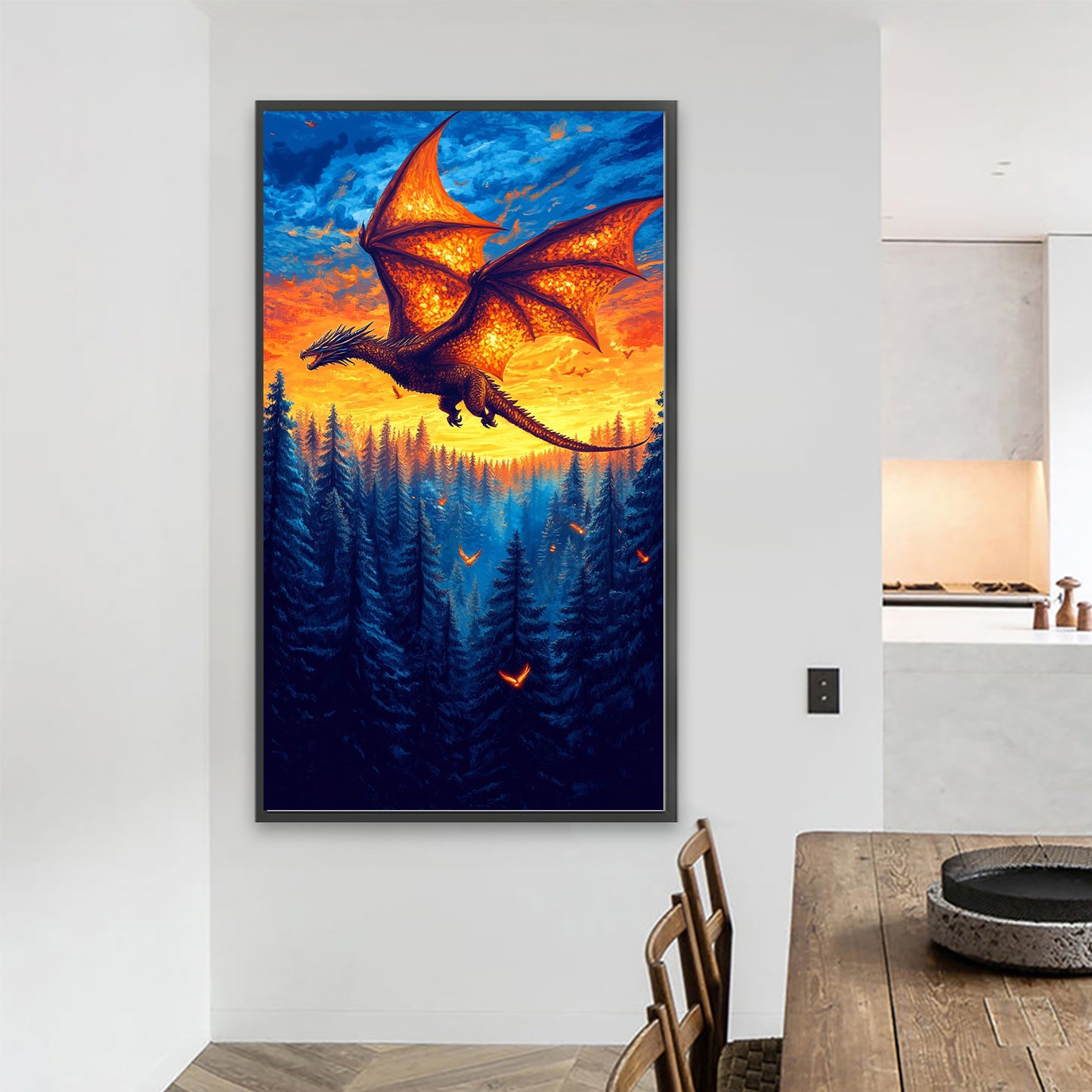 Dinosaurs - Full Round Drill Diamond Painting 40*70CM