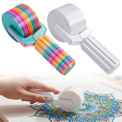 2Pcs Diamond Painting Roller DIY Diamond Painting Tools (Candy Color Silver)