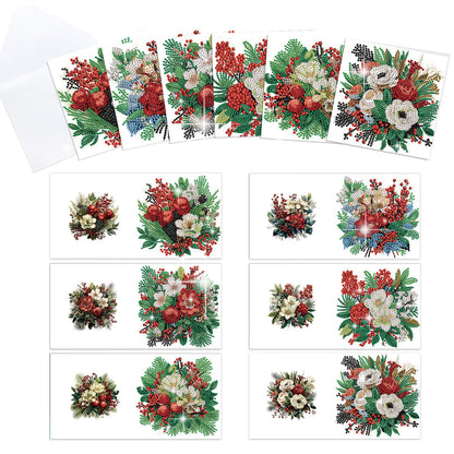 12pcs Bird Pattern DIY Diamond Art Greeting Cards with Envelope for Festivals