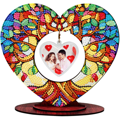 2D Flatt DIY Wooden Anima Tree Desktop Diamond Art Ornament Kits Home Decor