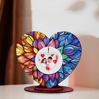 2D Flatt DIY Wooden Flowers Desktop Diamond Art Ornament Kits Home Decor