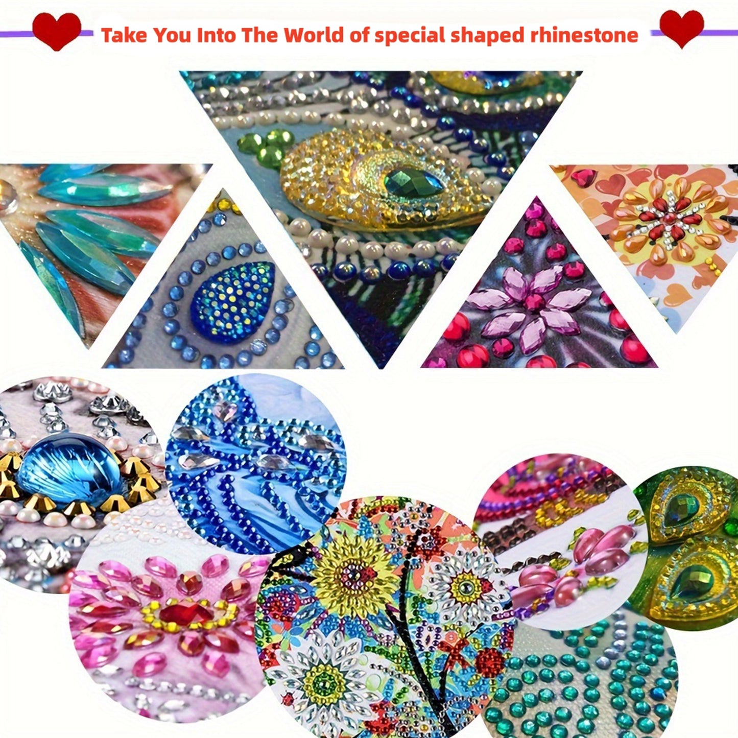 12pcs Countryside DIY 5D Diamond Painting Bookmark Kit with Pendant for Adults