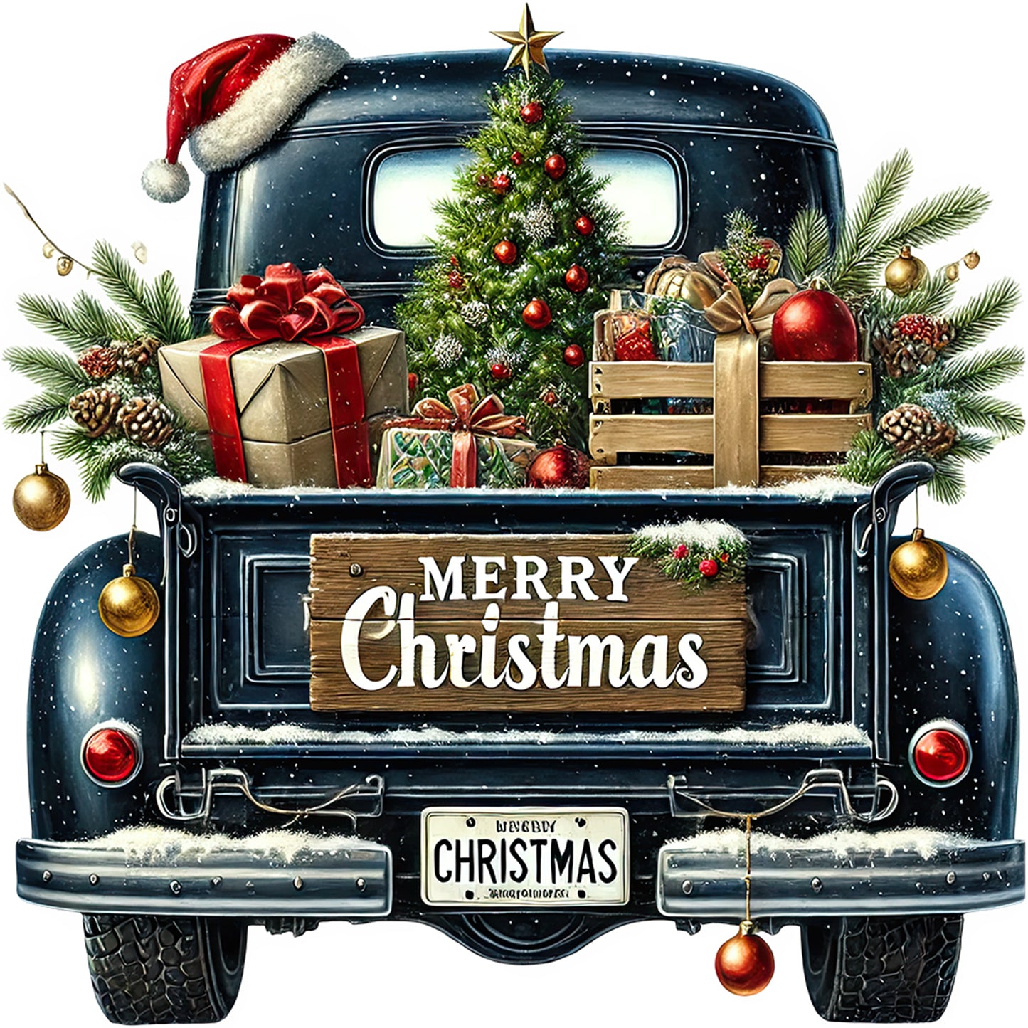 Christmas Carts - Full Round Drill Diamond Painting 40*40CM