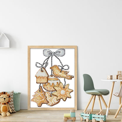 Gingerbread Cookies - 14CT Stamped Cross Stitch 17*22CM (Joy Sunday)