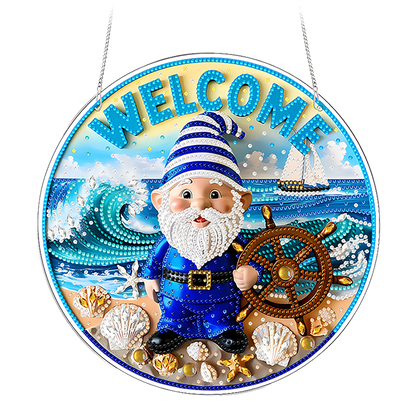 Dwarf 2D Flat DIY Acrylic Diamond Painting Pendants Crafts for Home Wall Decor