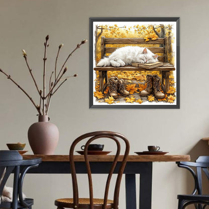 Cat - Full Round Drill Diamond Painting 40*40CM