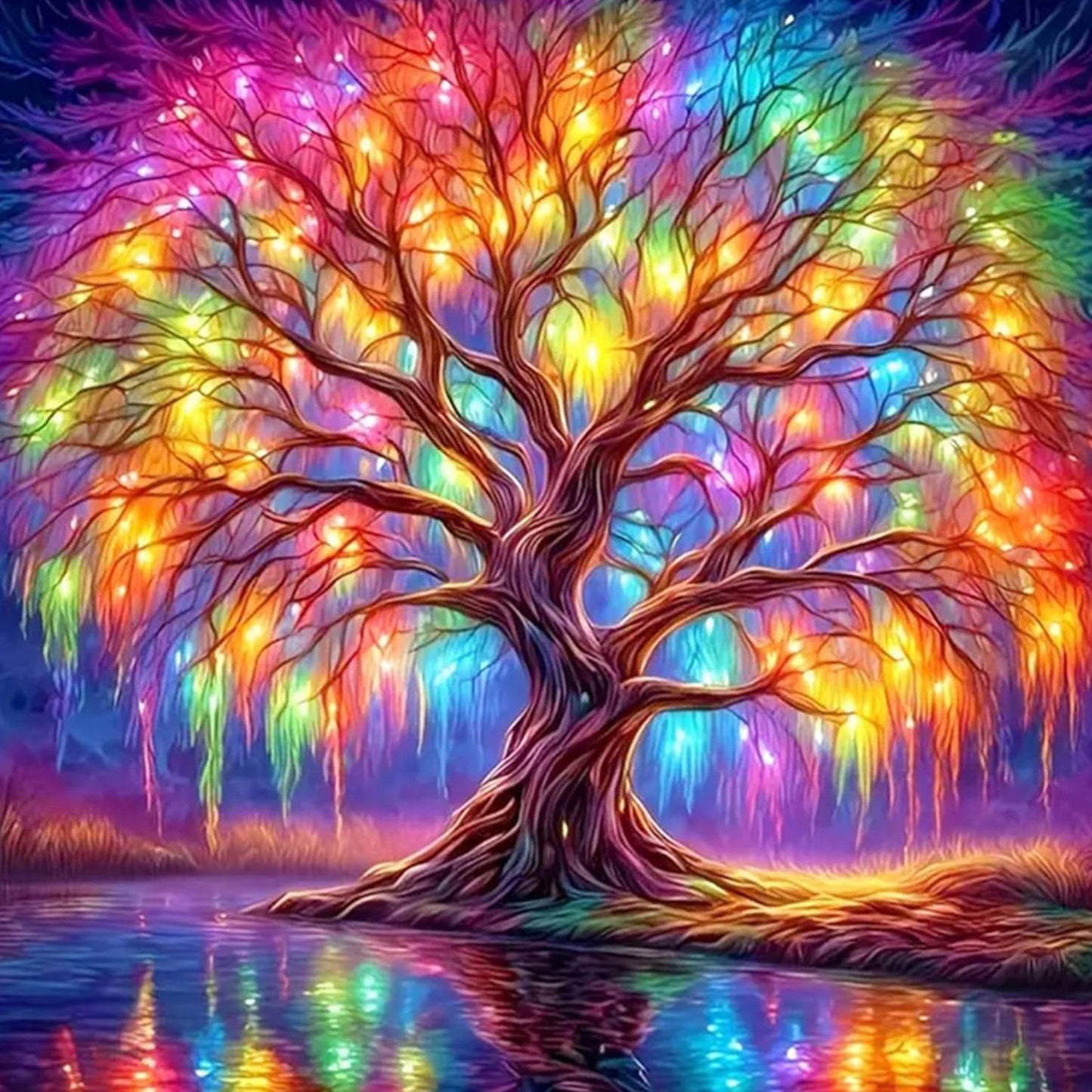 Trees - Full Round Drill Diamond Painting 30*30CM