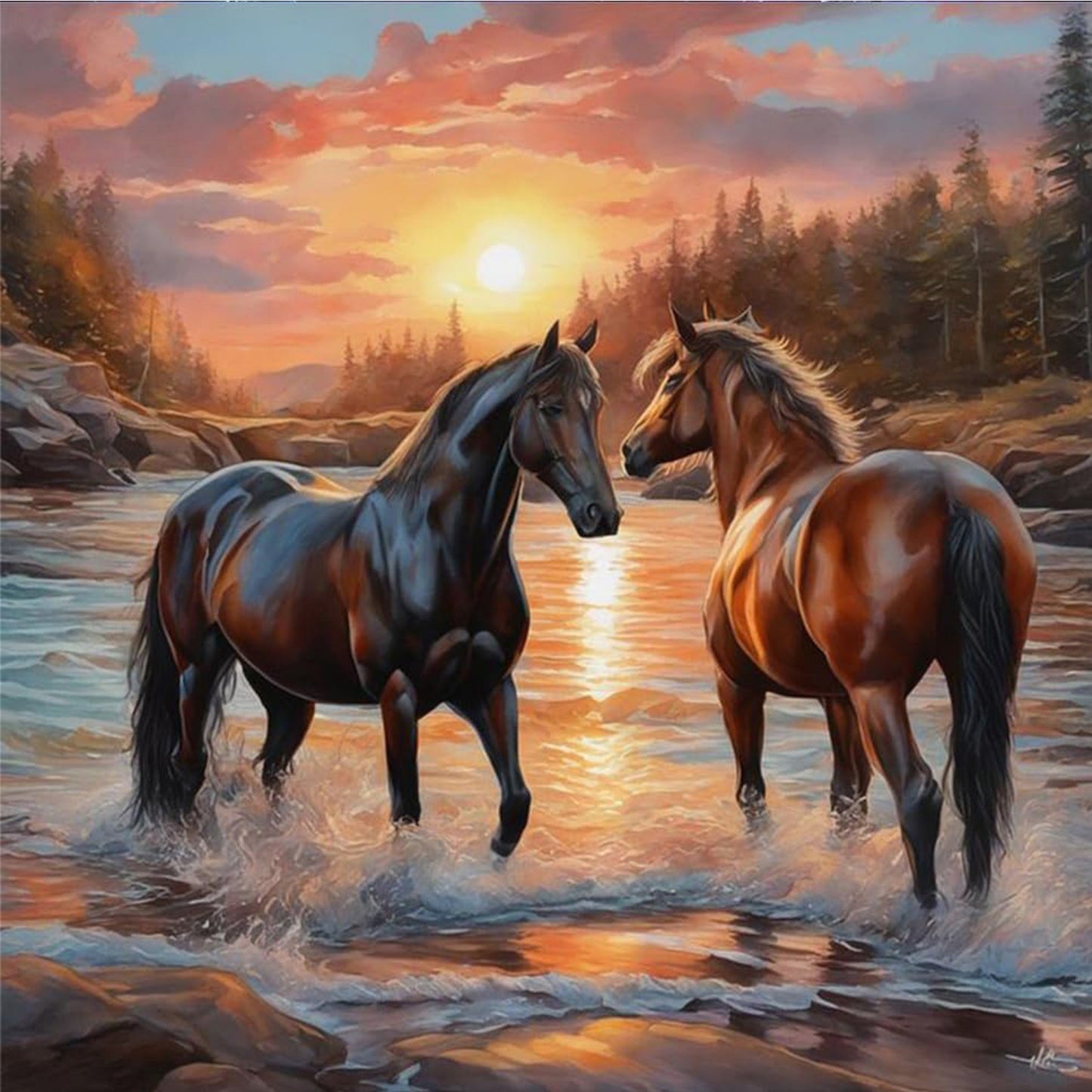 Animals - Full Round Drill Diamond Painting 30*30CM