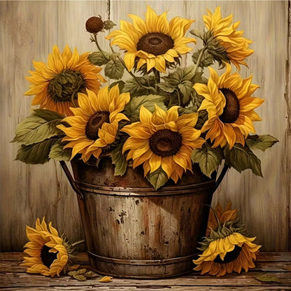 Flower - Full Round Drill Diamond Painting 30*30CM