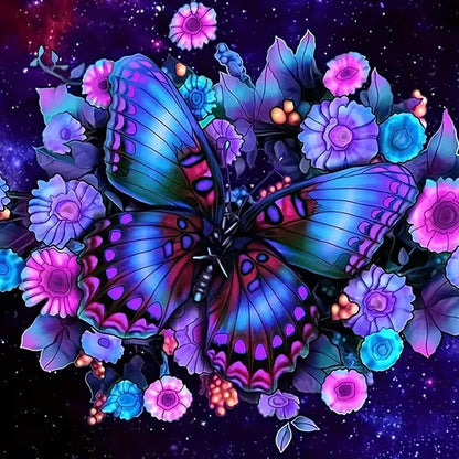 Butterflies - Full Round Drill Diamond Painting 30*30CM