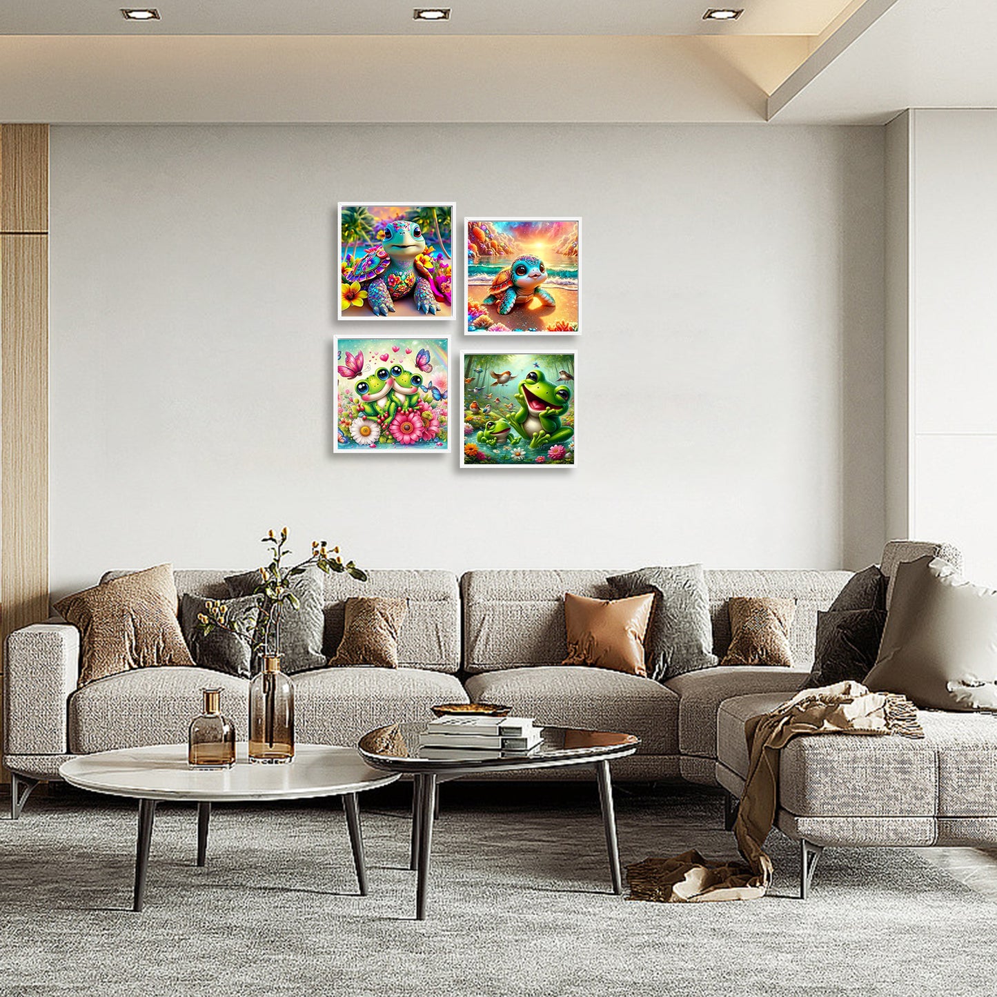 Frogs And Turtles - Full Round Drill Diamond Painting 30*30CM