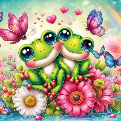 Frogs And Turtles - Full Round Drill Diamond Painting 30*30CM