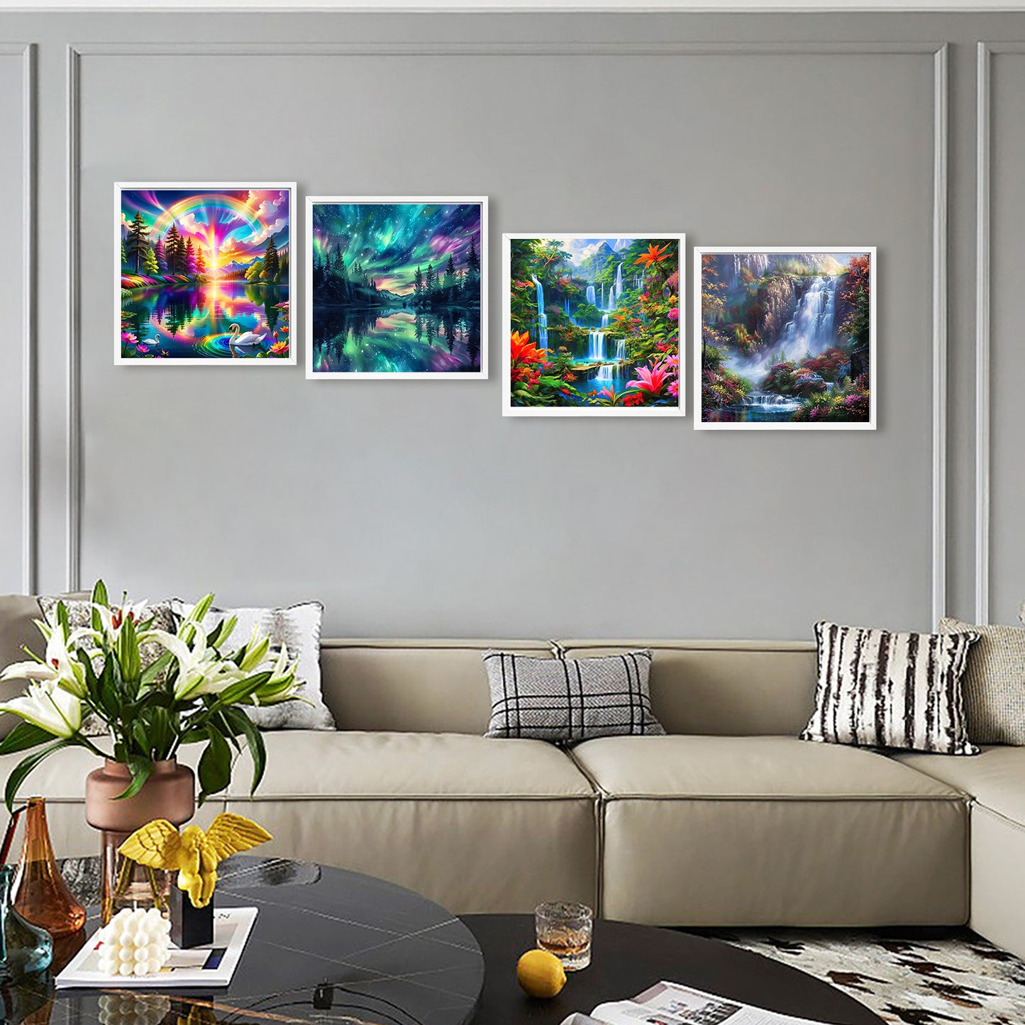 Landscape - Full Round Drill Diamond Painting 30*30CM