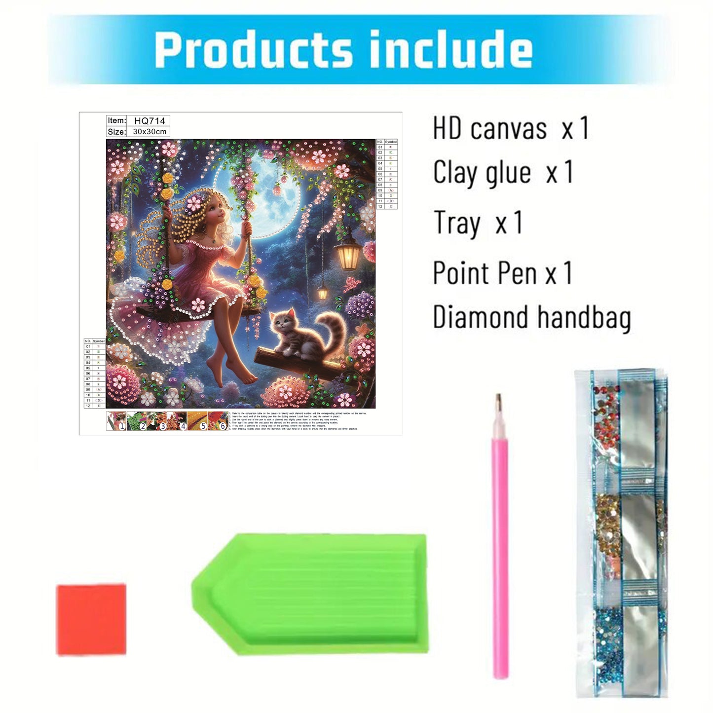 Swinging Girl - Special Shaped Drill Diamond Painting 30*30CM