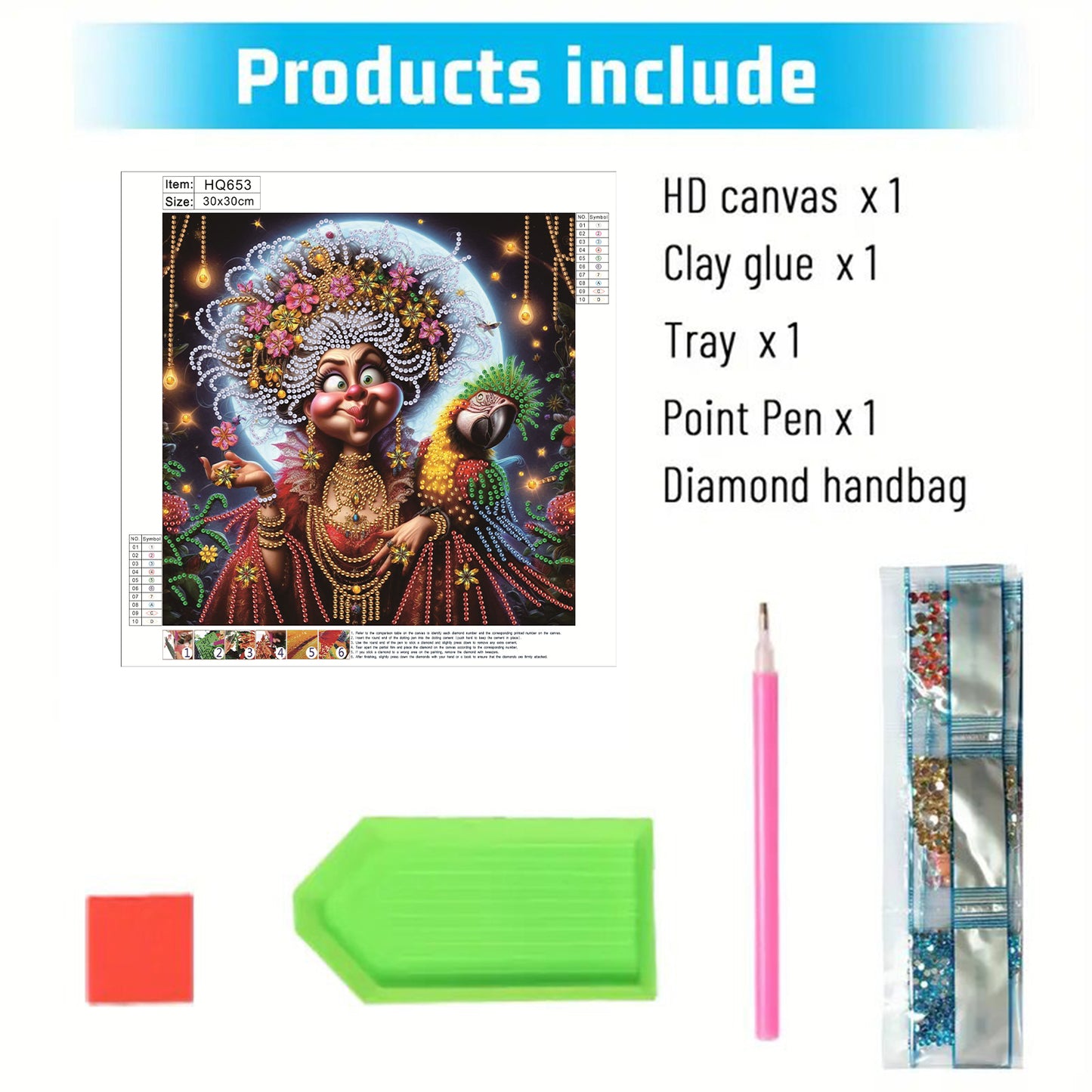 Cute Grandma - Special Shaped Drill Diamond Painting 30*30CM