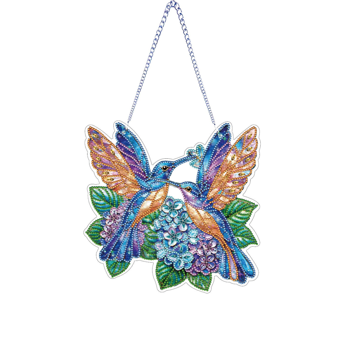 Hummingbird Flower DIY 2D Flat Acrylic Home Diamond Painting Hanging Pendant