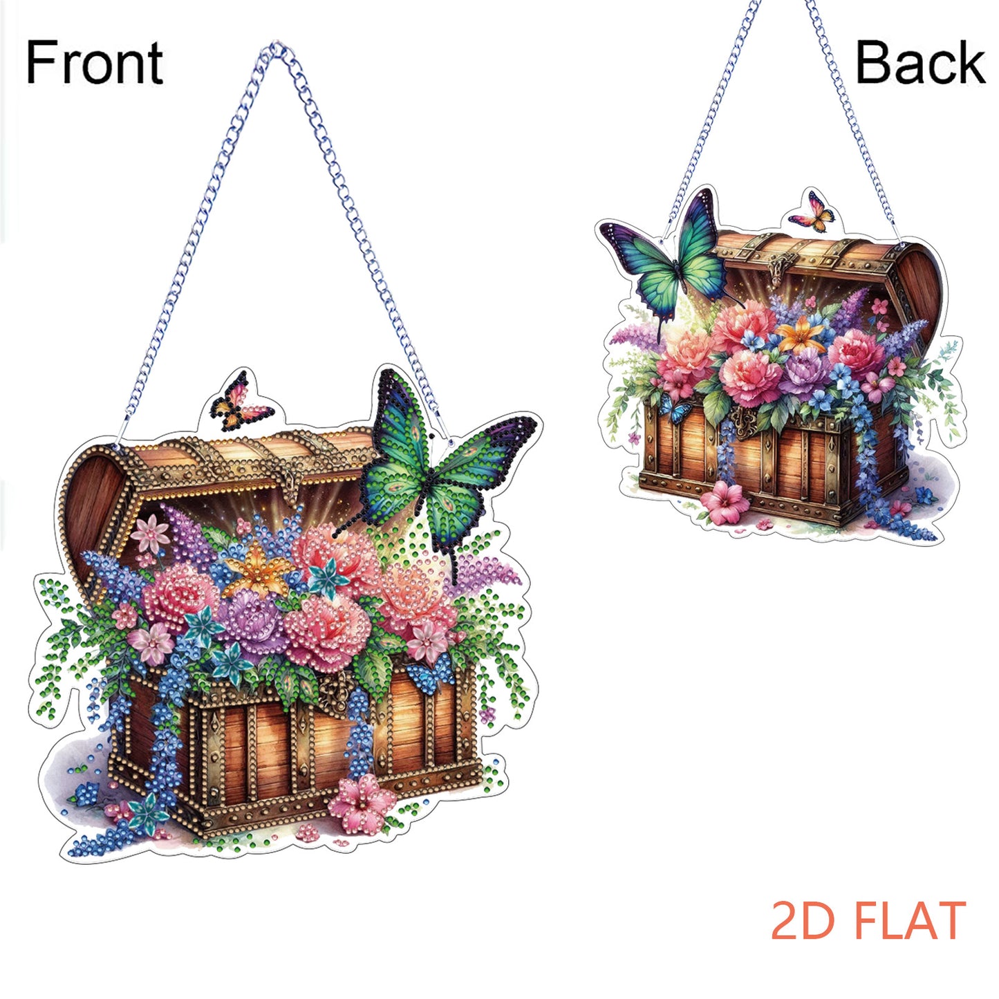 Treasure Bouquet DIY 2D Flat Acrylic Diamond Painting Hanging Pendant Home Decor