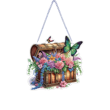 Treasure Bouquet DIY 2D Flat Acrylic Diamond Painting Hanging Pendant Home Decor