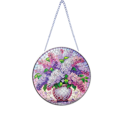 Lavender Bouquet DIY 2D Flat Acrylic Diamond Painting Hanging Pendant Home Decor