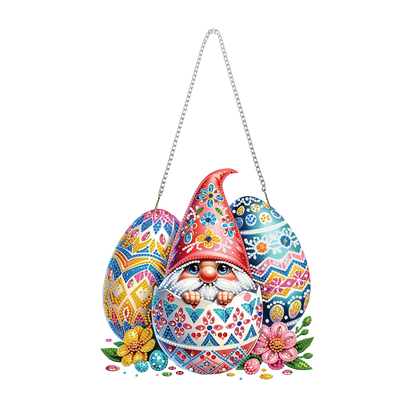 Easter Egg 2D Flat DIY Special Shape Diamond Art Hanging Pendant Kit Wall Decor