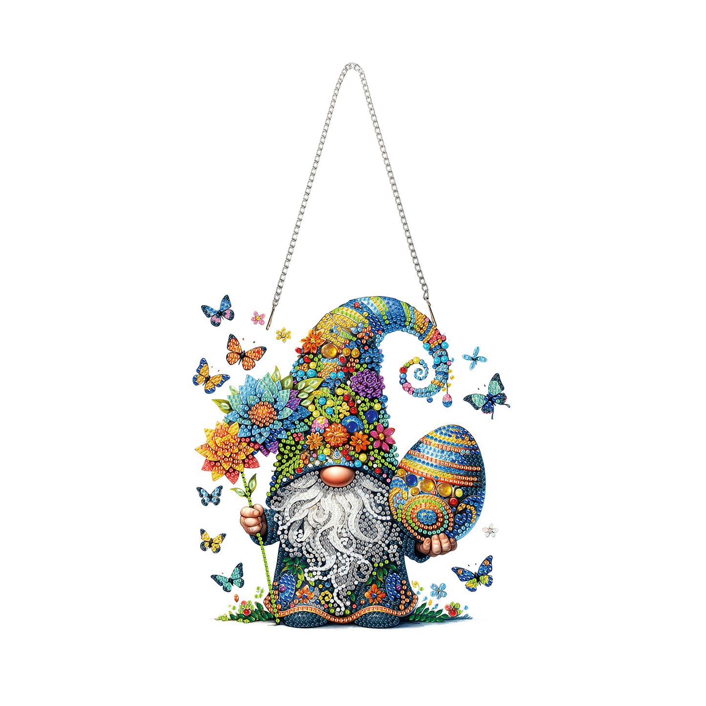 Easter 2D Flat DIY Special Shape Diamond Art Hanging Pendant Kit Wall Door Decor