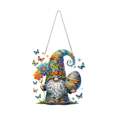Easter 2D Flat DIY Special Shape Diamond Art Hanging Pendant Kit Wall Door Decor