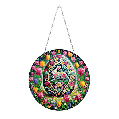 Egg Wreath 2D Flat DIY Special Shape Diamond Art Hanging Pendant Kit Wall Decor