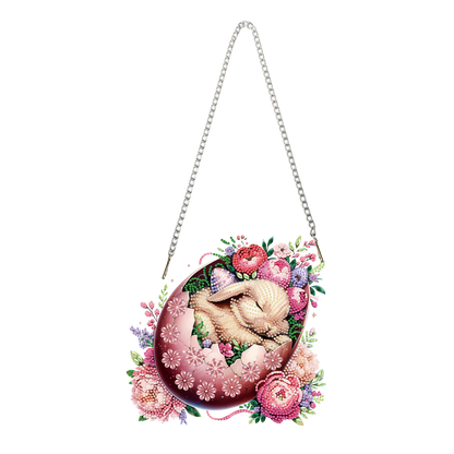 Rabbit 2D Flat DIY Special Shape Diamond Art Hanging Pendant Kit Wall Door Decor