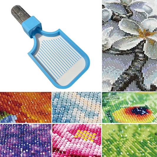 Diamond Art Painting Bead Sorting Tray with Jar for Diamond Art Beads (Blue)