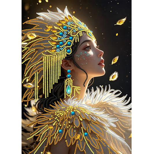 Beautiful Girl - Special Shaped Drill Diamond Painting 30*40CM