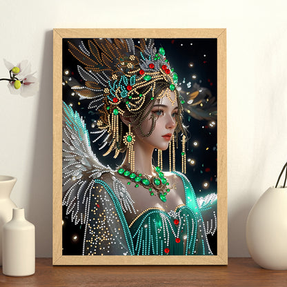 Beautiful Girl - Special Shaped Drill Diamond Painting 30*40CM