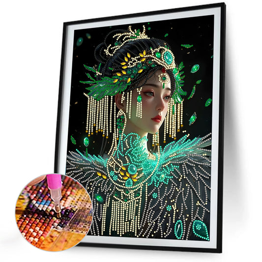 Beautiful Girl - Special Shaped Drill Diamond Painting 30*40CM