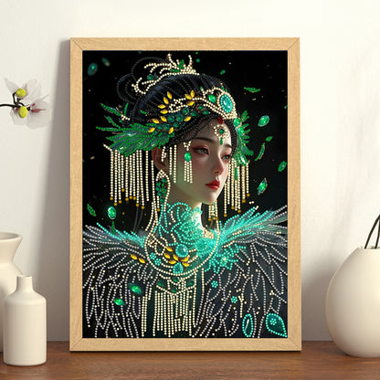 Beautiful Girl - Special Shaped Drill Diamond Painting 30*40CM