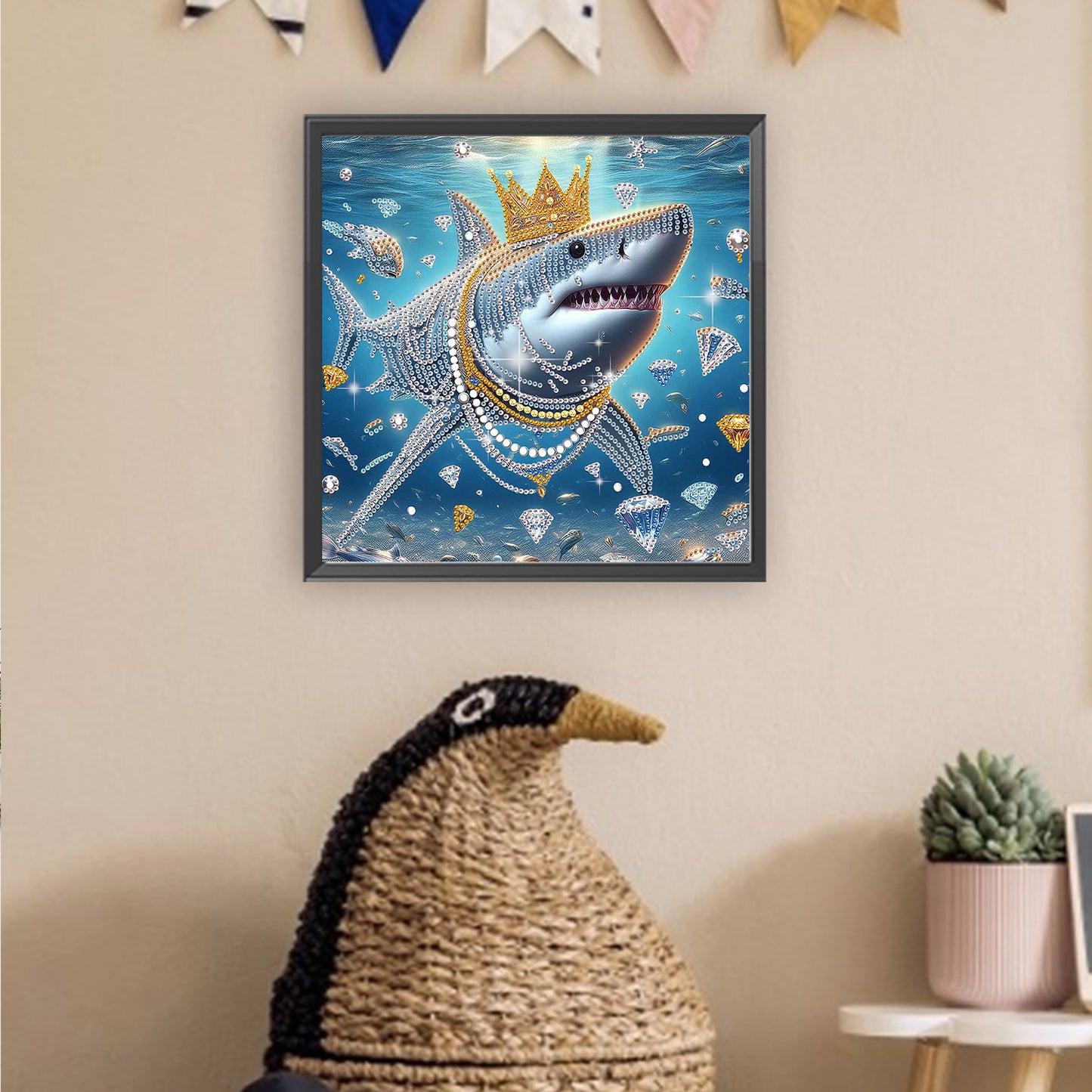 Shark - Special Shaped Drill Diamond Painting 30*30CM