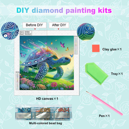 Sea Turtle - Special Shaped Drill Diamond Painting 30*30CM
