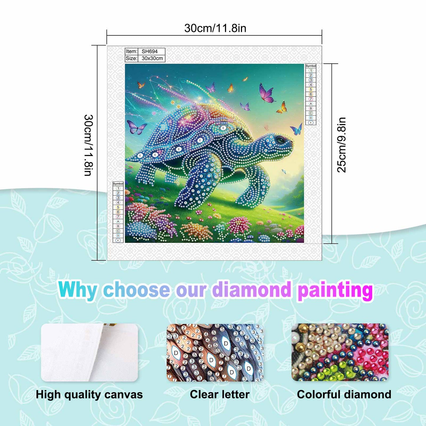 Sea Turtle - Special Shaped Drill Diamond Painting 30*30CM