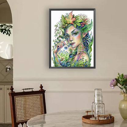 Cartoon Girl - Full Round Drill Diamond Painting 30*40CM