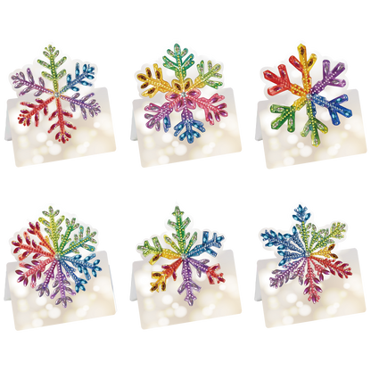 6pcs Colorful Snowflakes DIY Diamond Art Greeting Cards with Envelopes for Adult