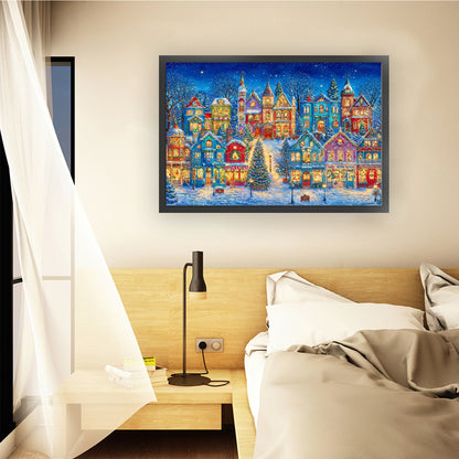 Christmas Starry Night - 9CT Stamped Cross Stitch 130*95CM(Jun He Brand)