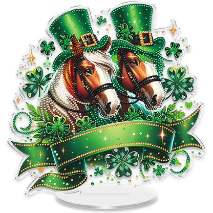 Horse DIY 2D Flat Acrylic Diamond Painting Art Tabletop Ornaments Kit Home Decor