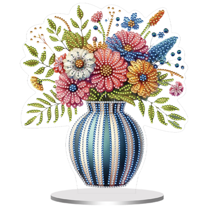 2D Flat Bouquet DIY Diamond Painting Tabletop Ornaments Kit for Home Decor Gift
