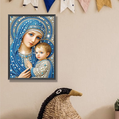 Madonna And Child - Special Shaped Drill Diamond Painting 30*40CM