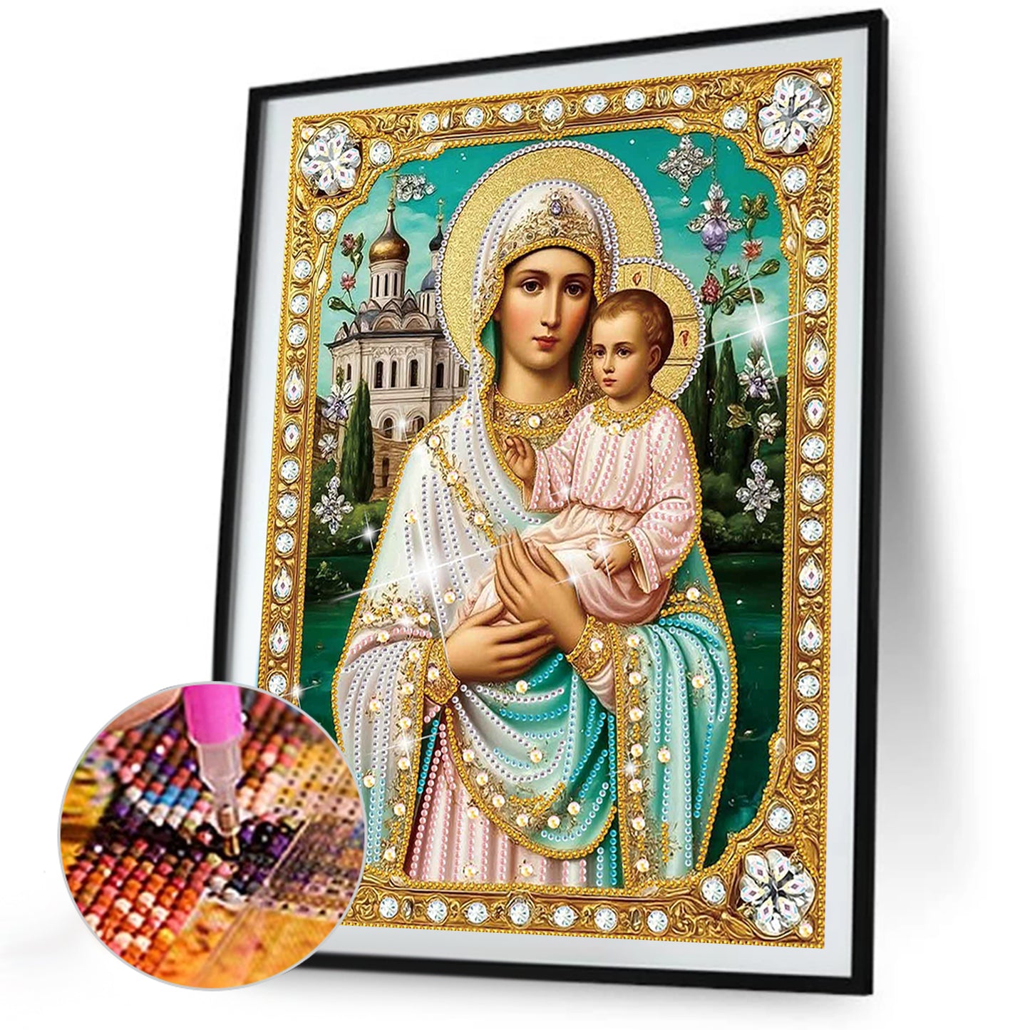 Madonna And Child - Special Shaped Drill Diamond Painting 30*40CM