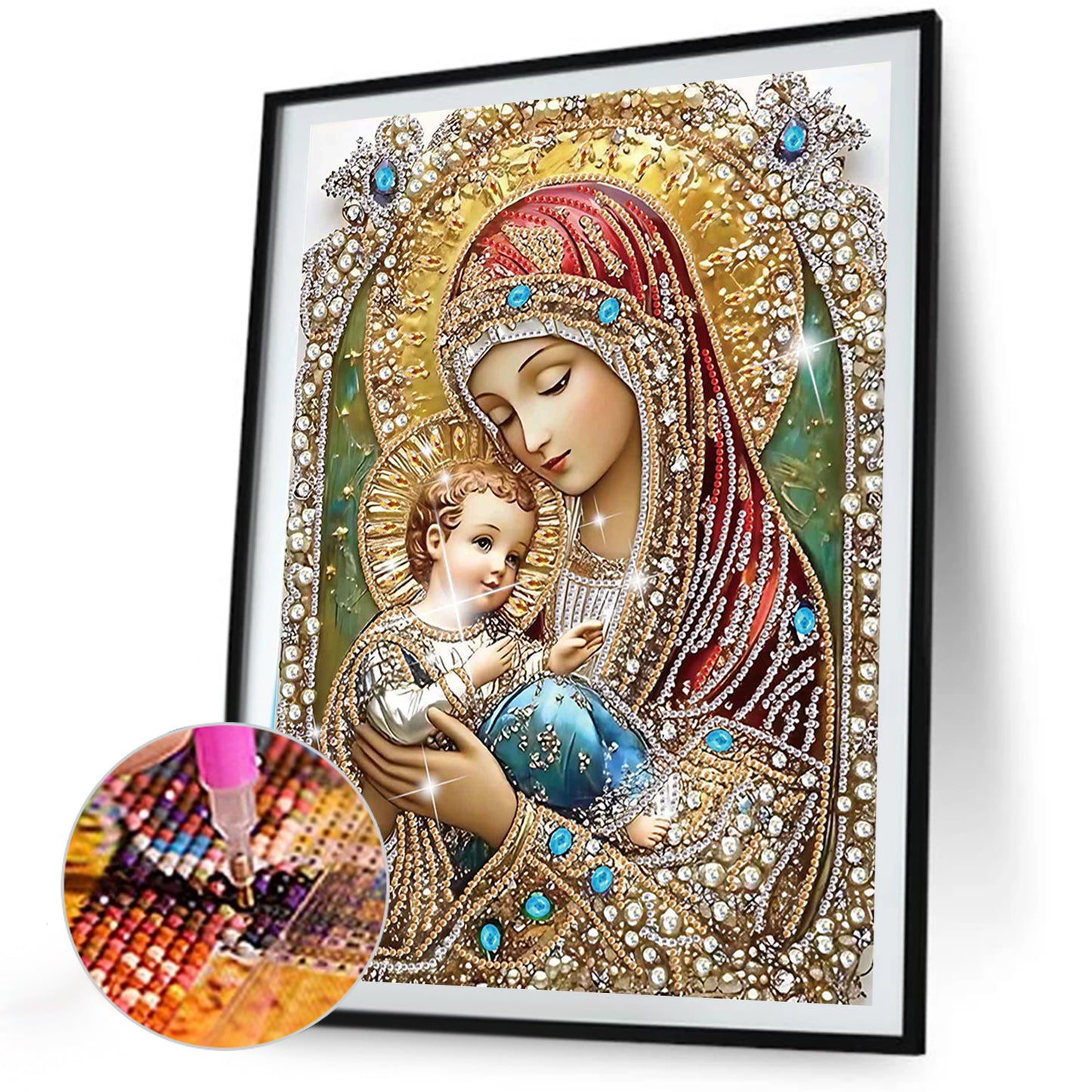 Madonna And Child - Special Shaped Drill Diamond Painting 30*40CM