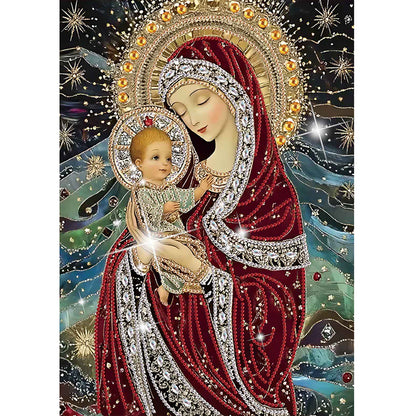 Madonna And Child - Special Shaped Drill Diamond Painting 30*40CM