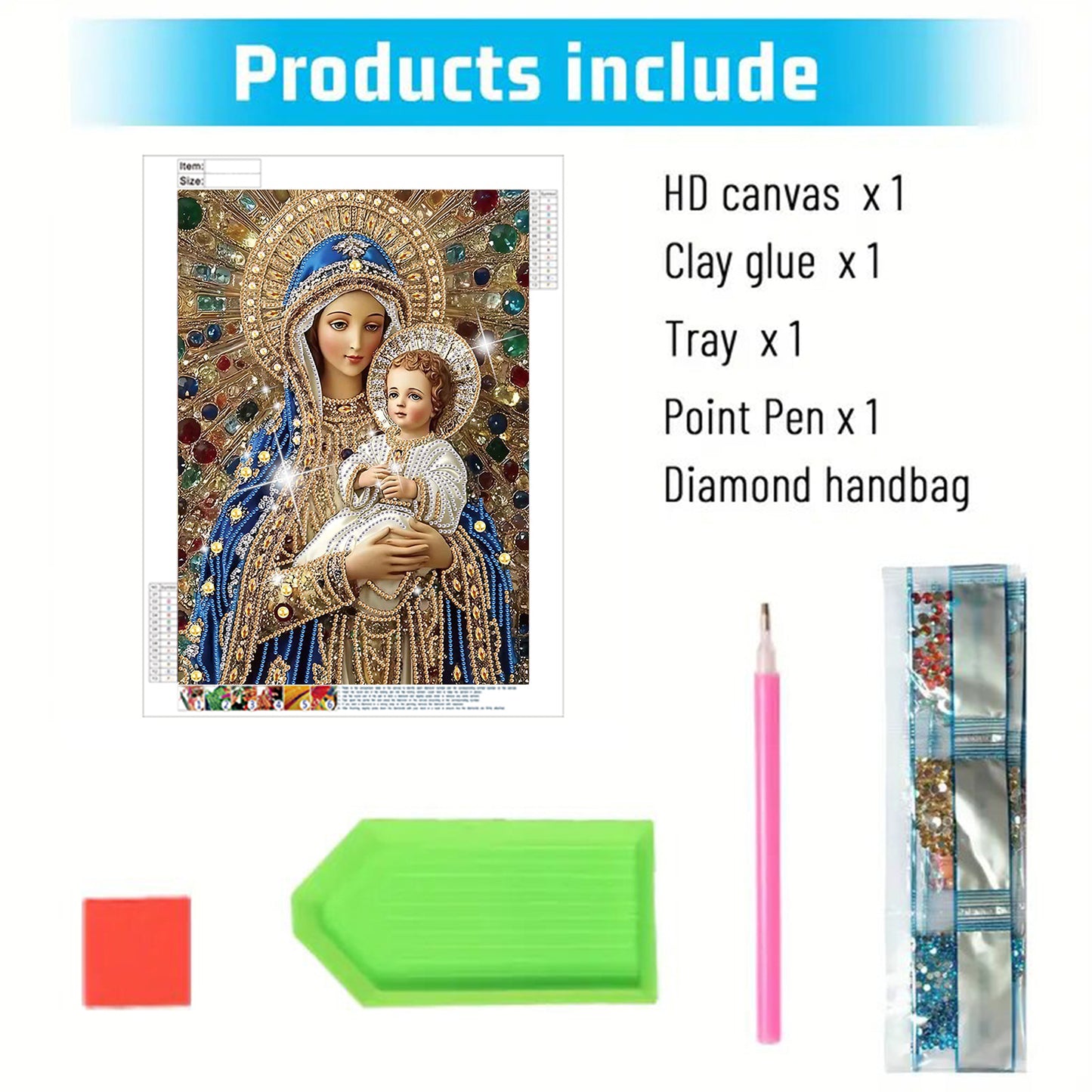 Madonna And Child - Special Shaped Drill Diamond Painting 30*40CM