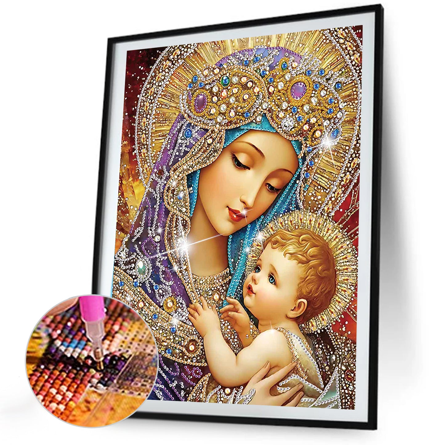 Madonna And Child - Special Shaped Drill Diamond Painting 30*40CM